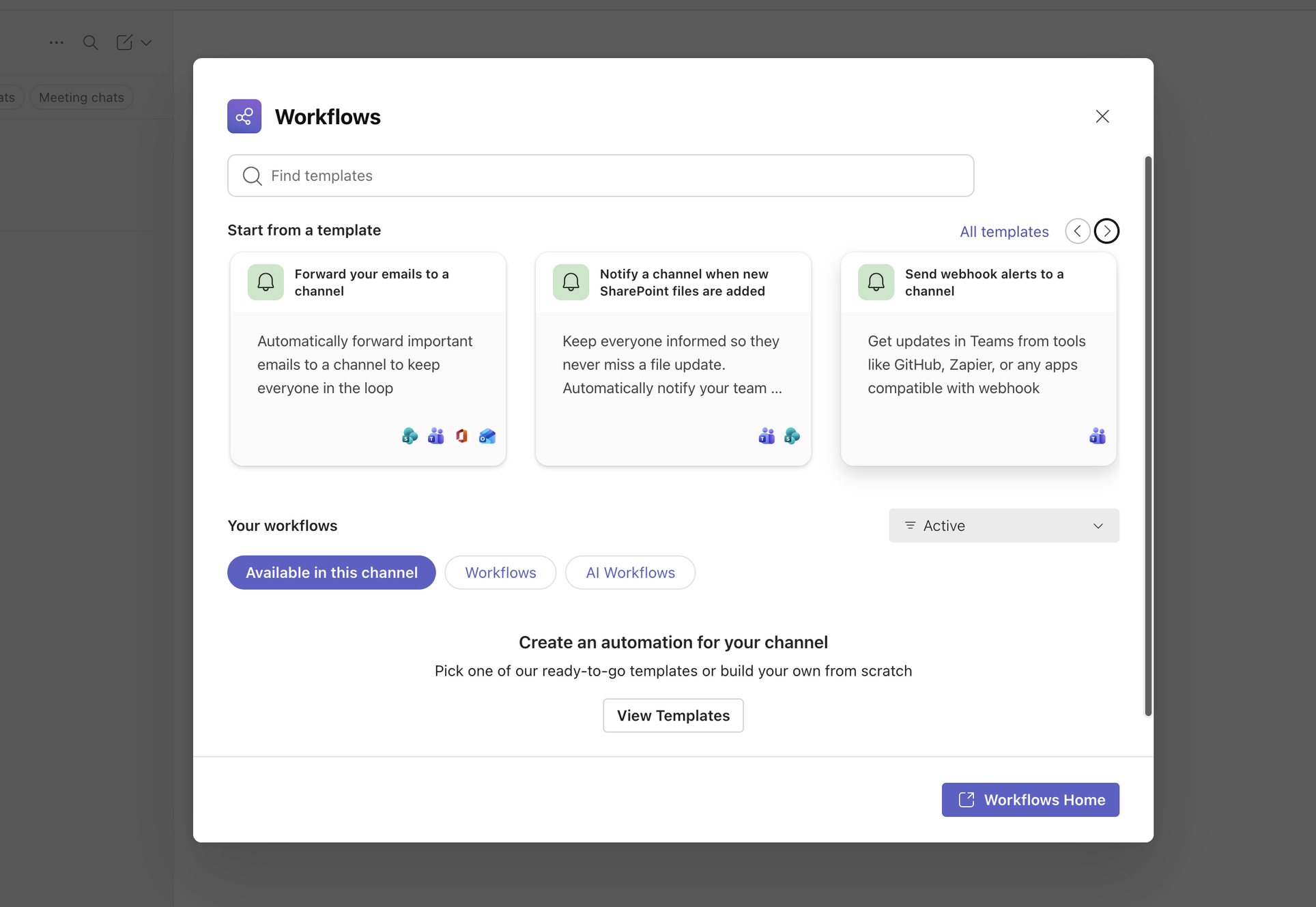 Choose Workflow Template