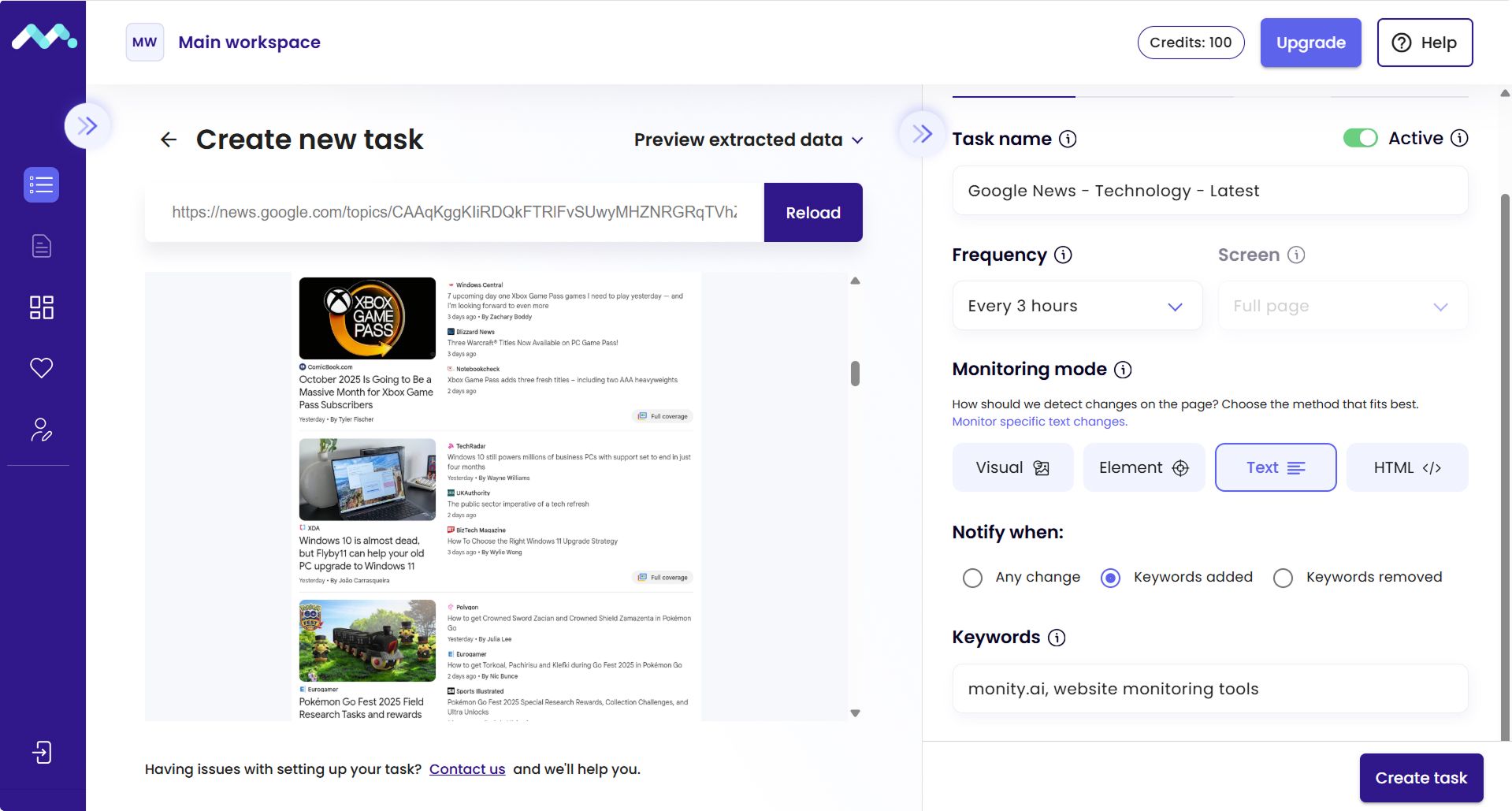 Website Monitoring Tool, Monity.ai
